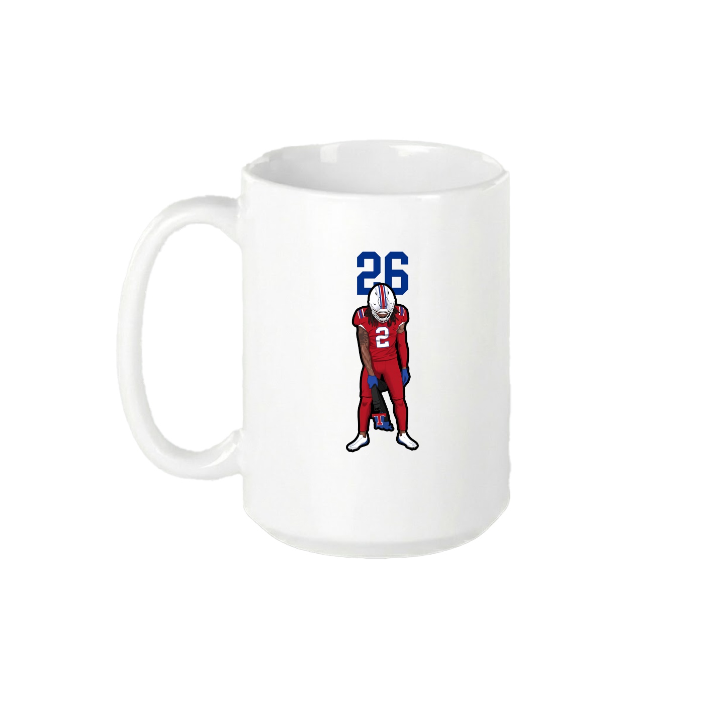 15oz Coffee Mug — Number Top in White
