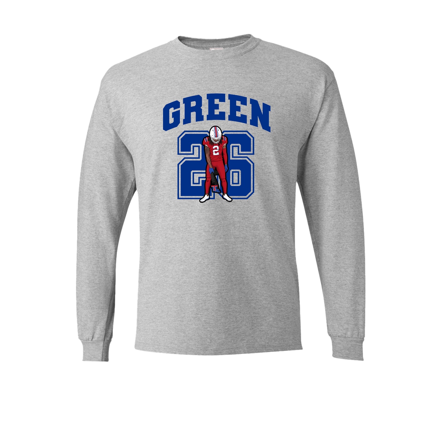Long Sleeve Tee — Number in Grey