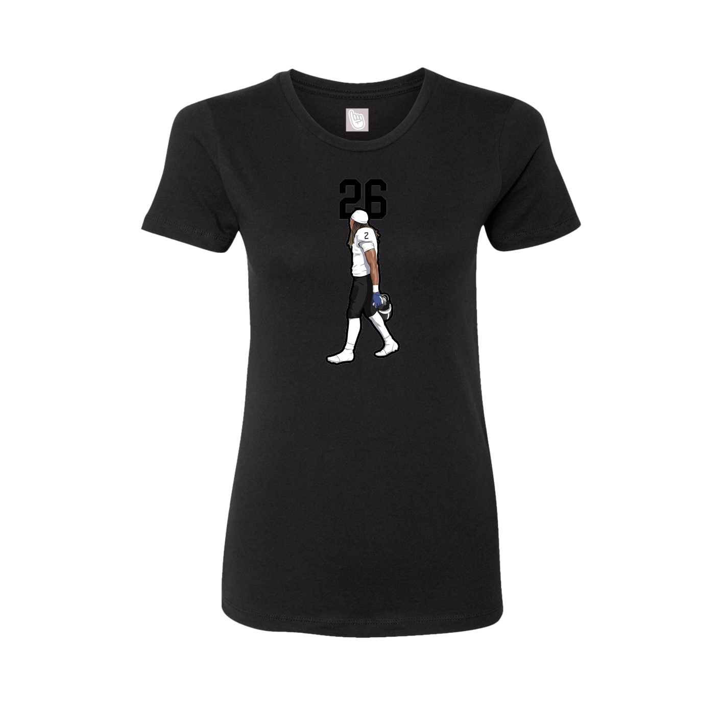 Womens Tee — Number Top in Black