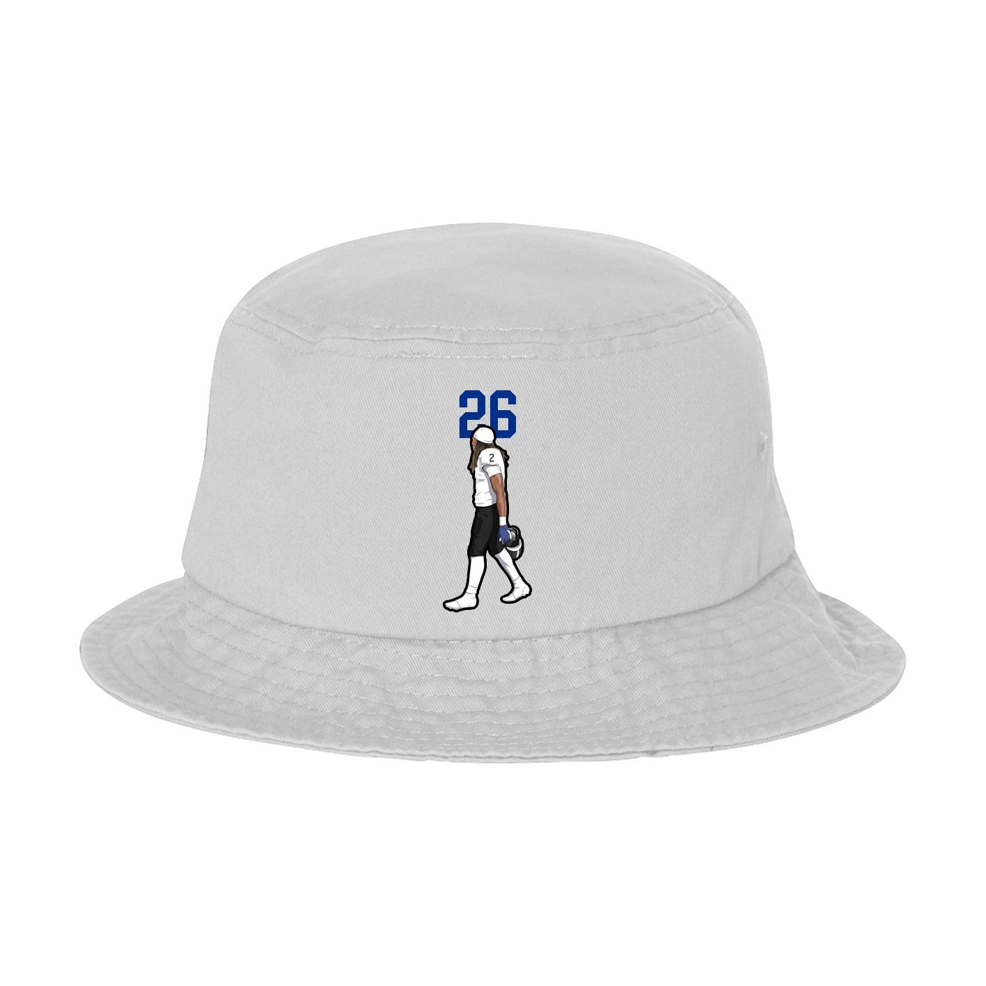 Bucket Cap — Number Top in White