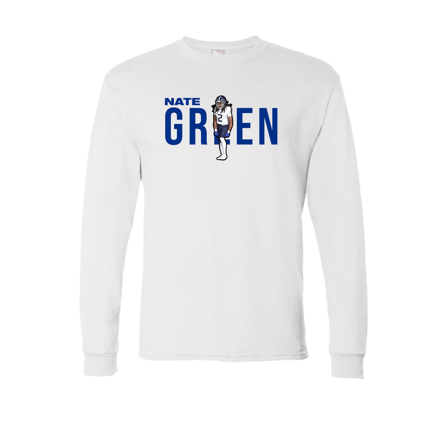 Long Sleeve Tee — Player Name in White