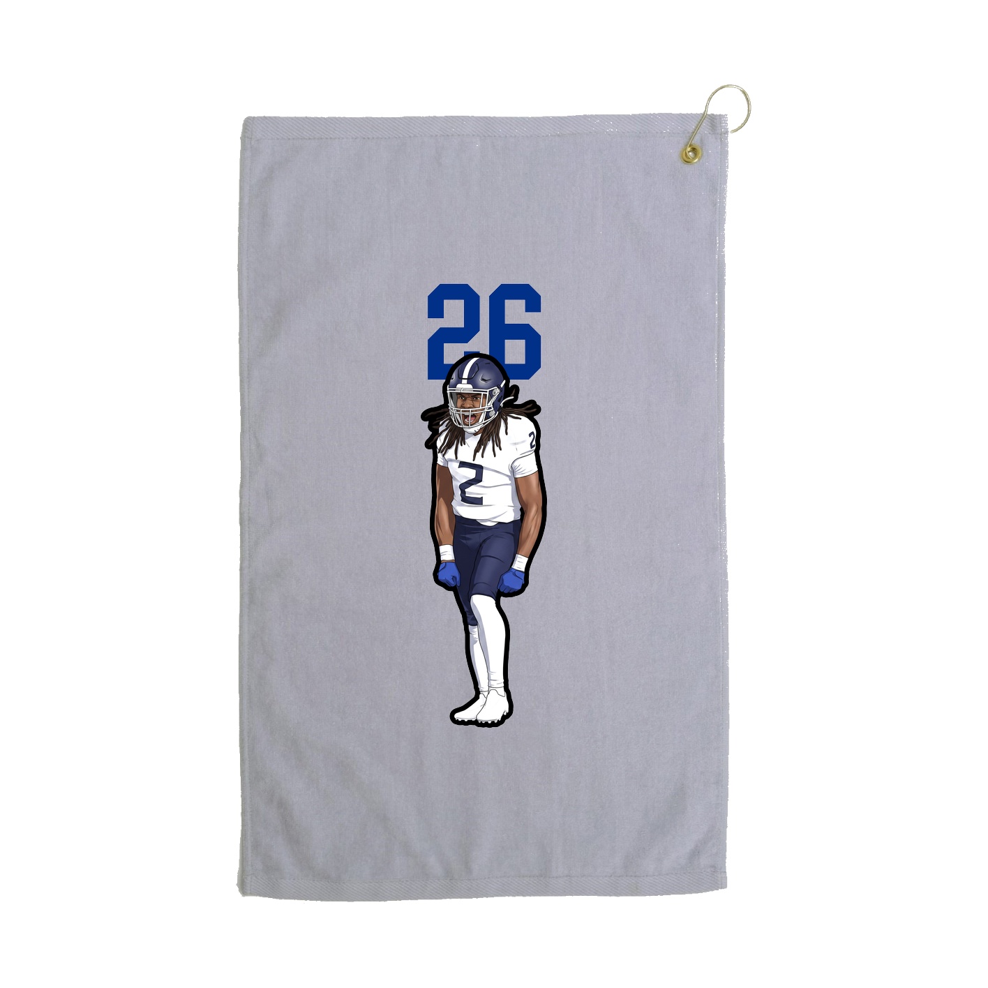 Golf Towel — Number Top in Grey
