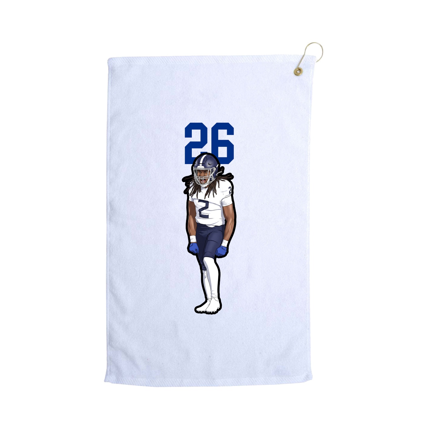 Golf Towel — Number Top in White