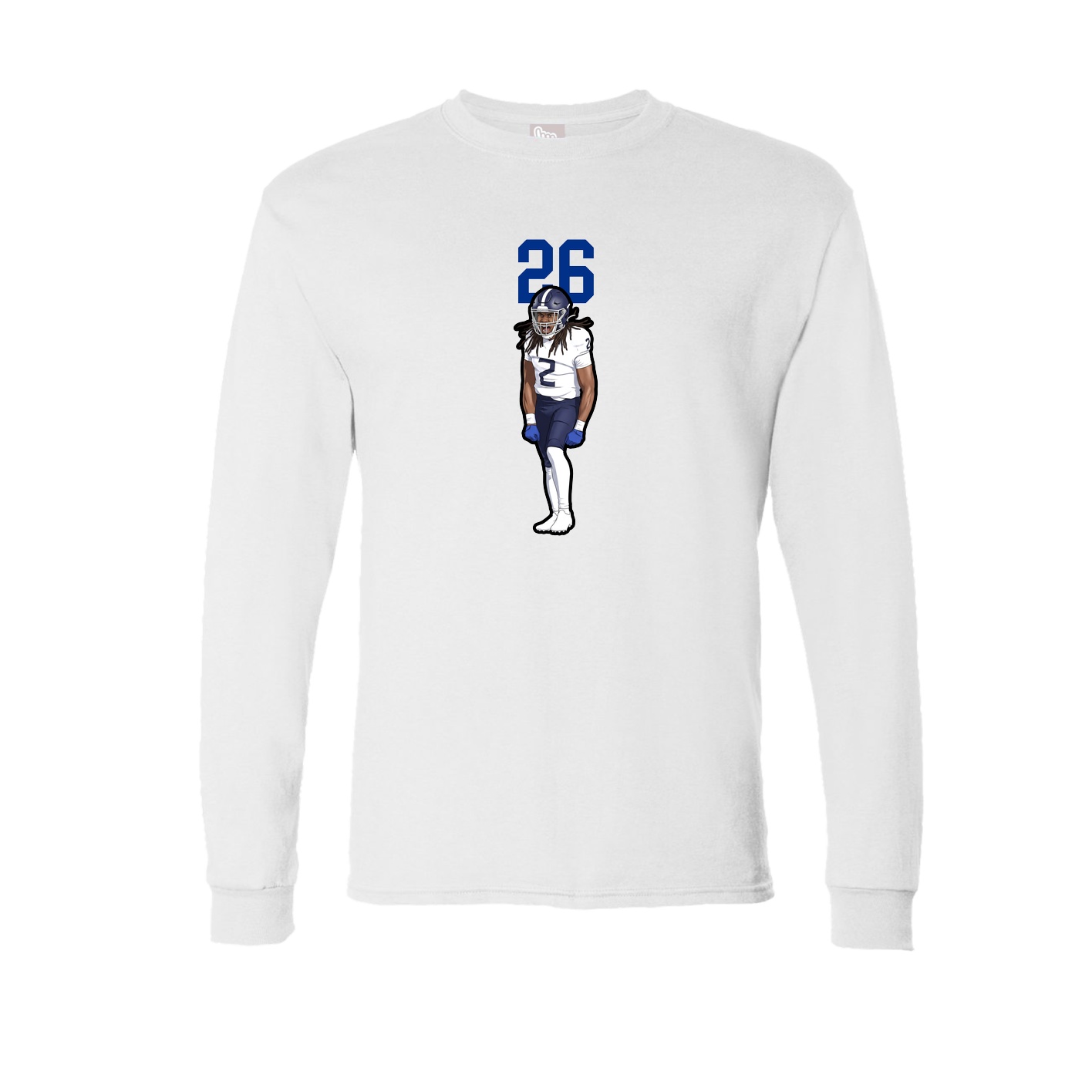 Long Sleeve Tee — Number Top in White
