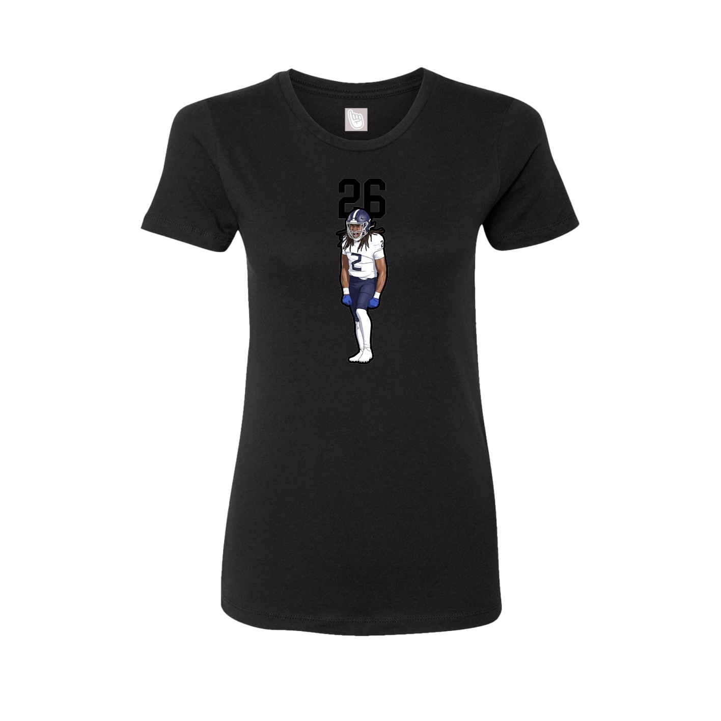 Womens Tee — Number Top in Black