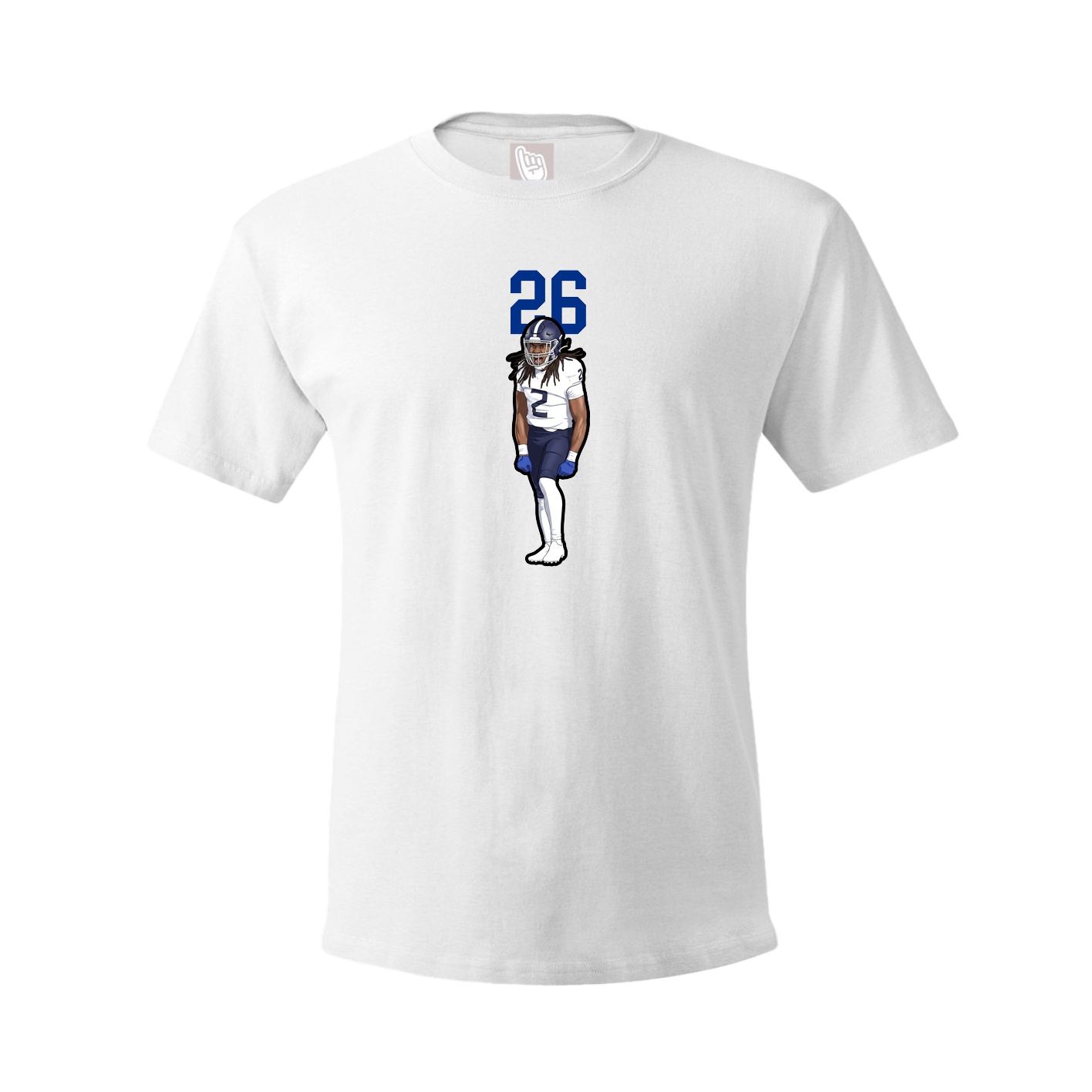 Youth Tee — Number Top in White