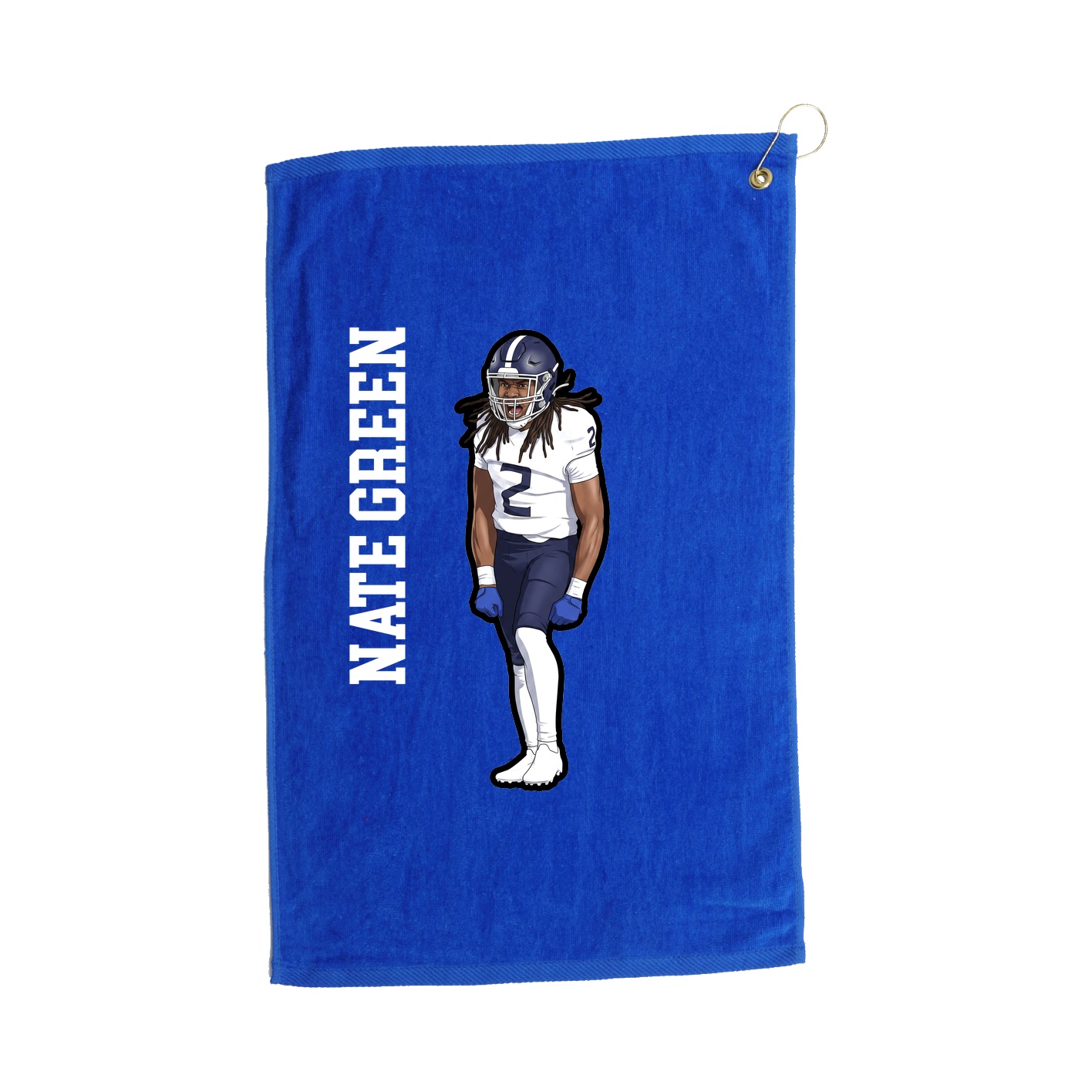 Golf Towel — Name Vertical in Royal