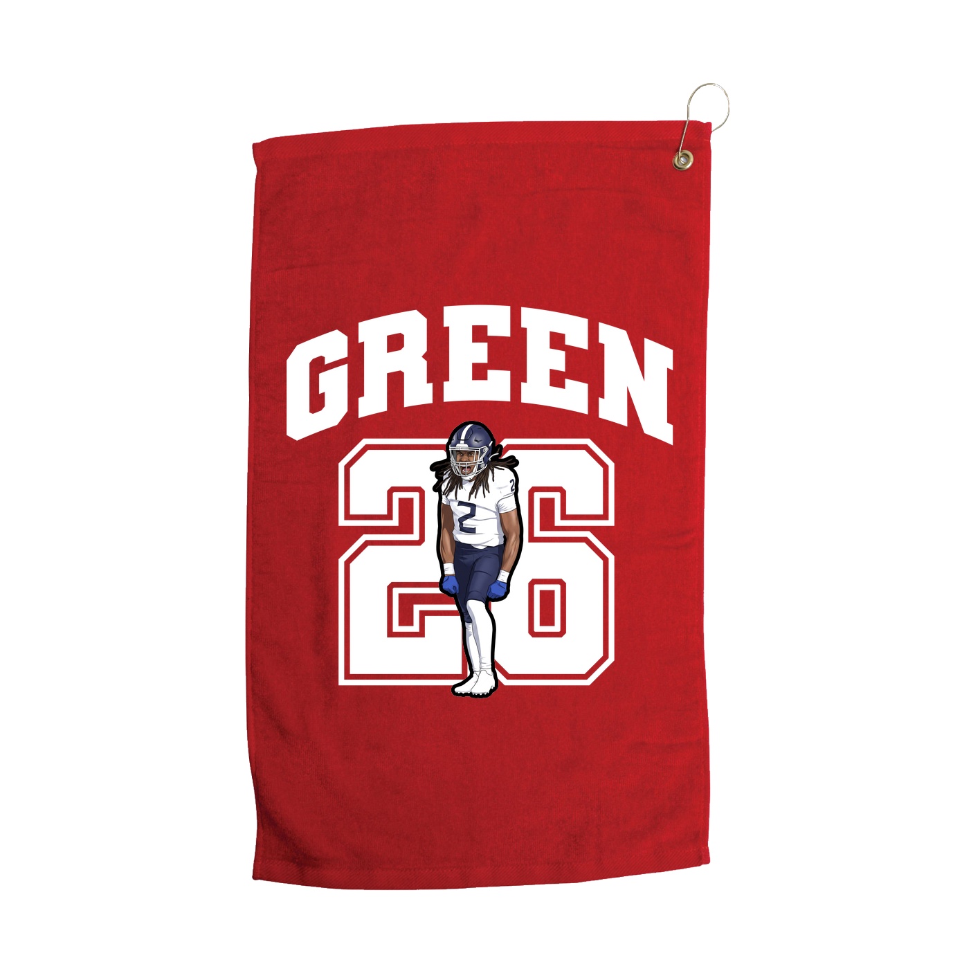 Golf Towel — Number in Red