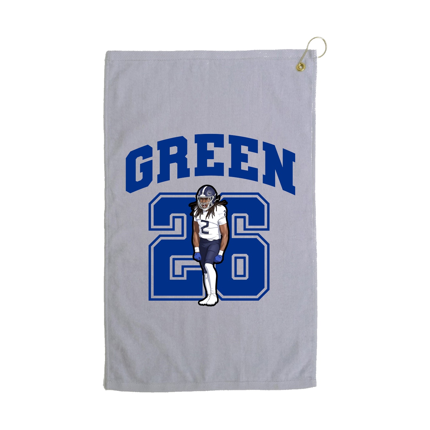 Golf Towel — Number in Grey