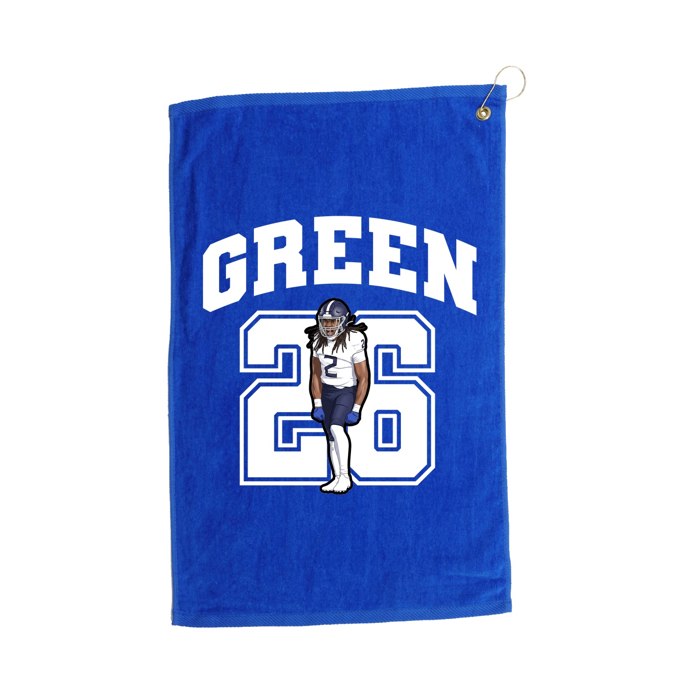Golf Towel — Number in Royal