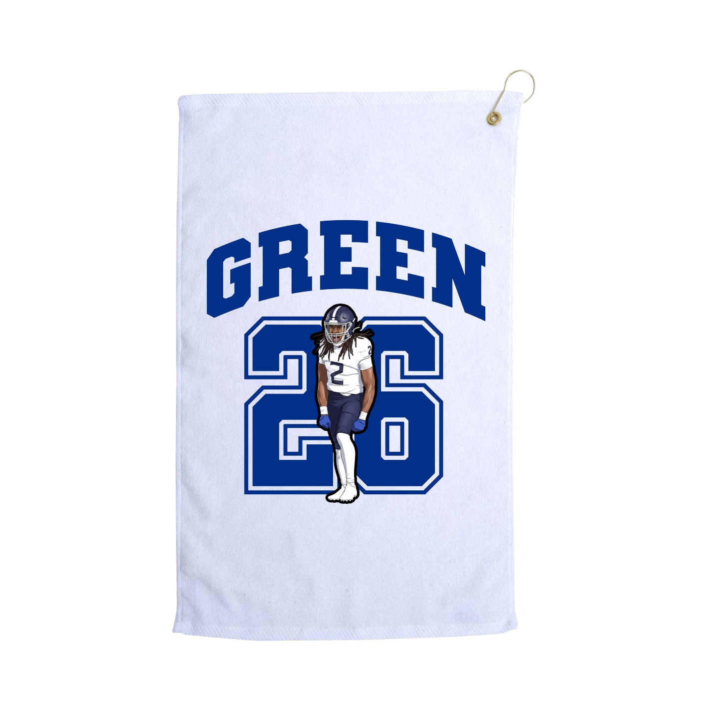 Golf Towel — Number in White