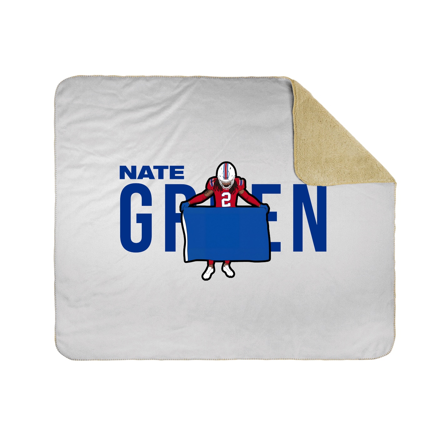 Throw Blanket — Player Name in White