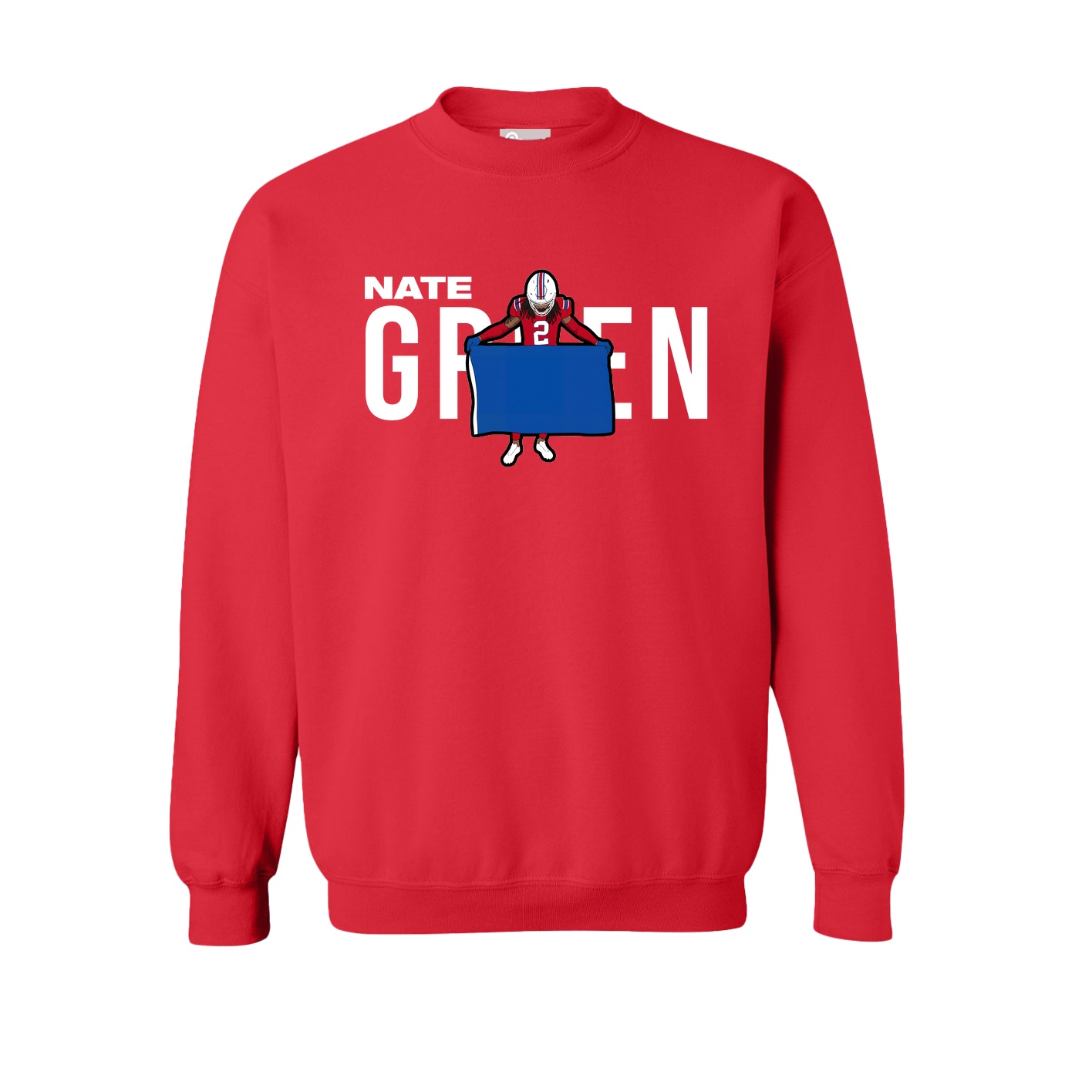 Fleece Crew — Player Name in Red