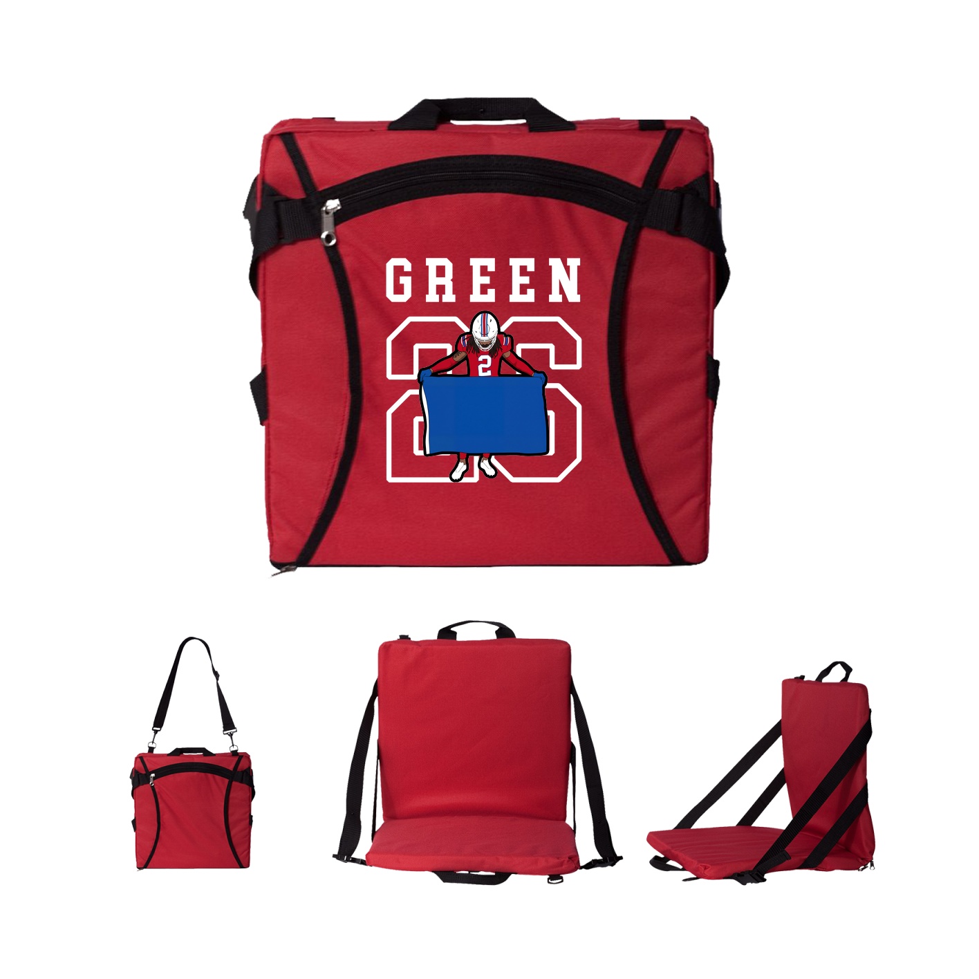 Folding Stadium Seat — Shirsey in Red