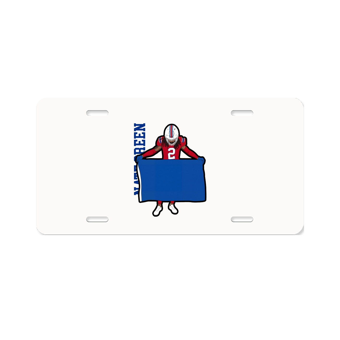 License Plate — Name Vertical in Classic