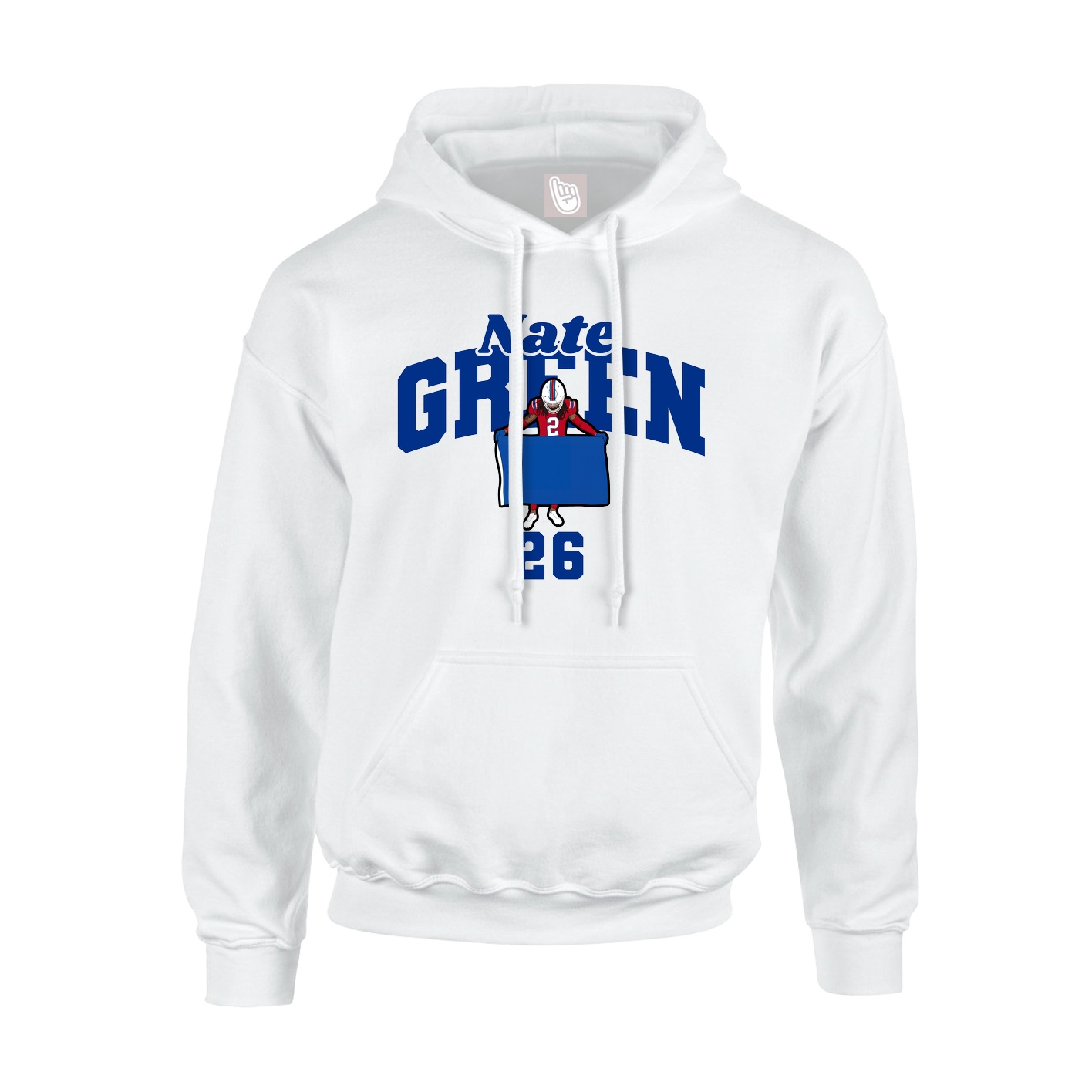 Hoodie — Signature Arch in White