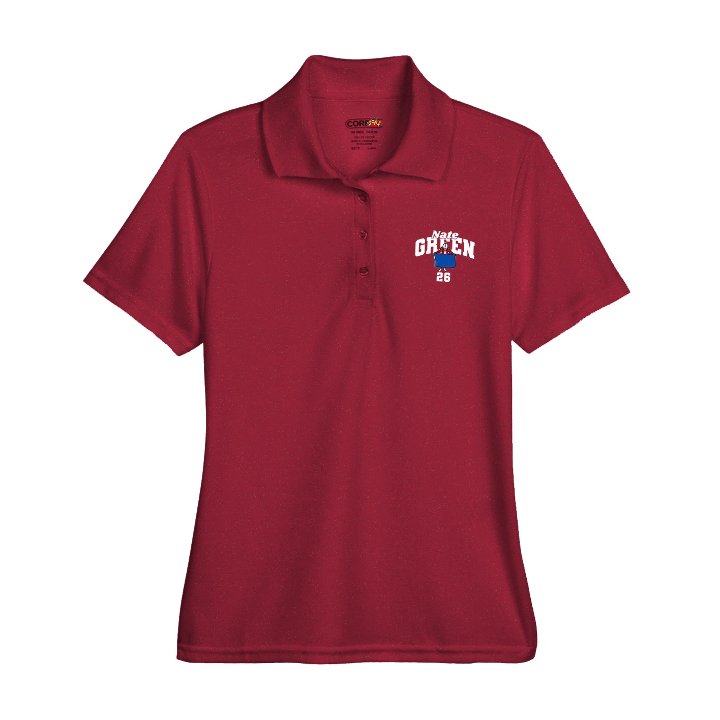 Womens Performance Polo — Signature Arch in Red
