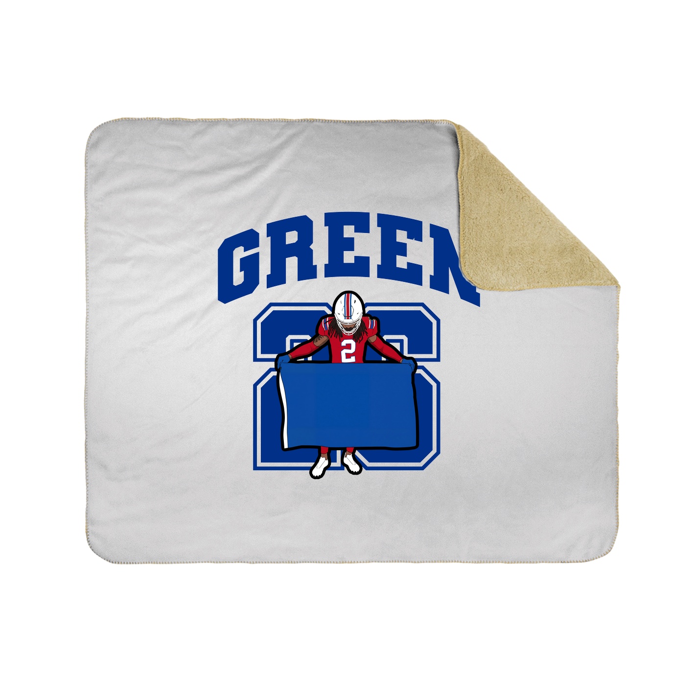 Throw Blanket — Number in White