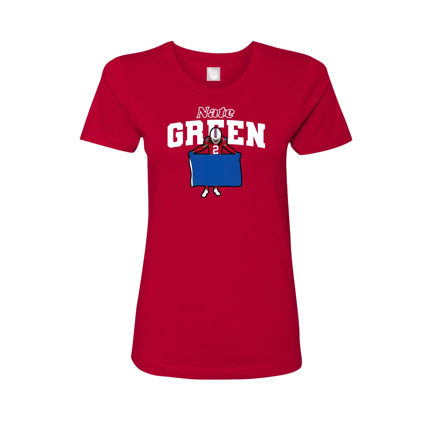 Womens Tee — Name Arch in Red