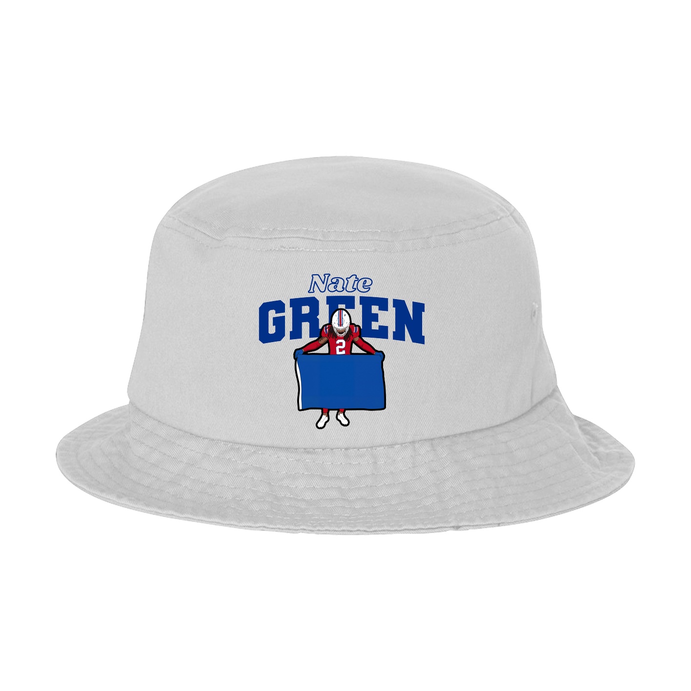 Bucket Cap — Name Arch in White