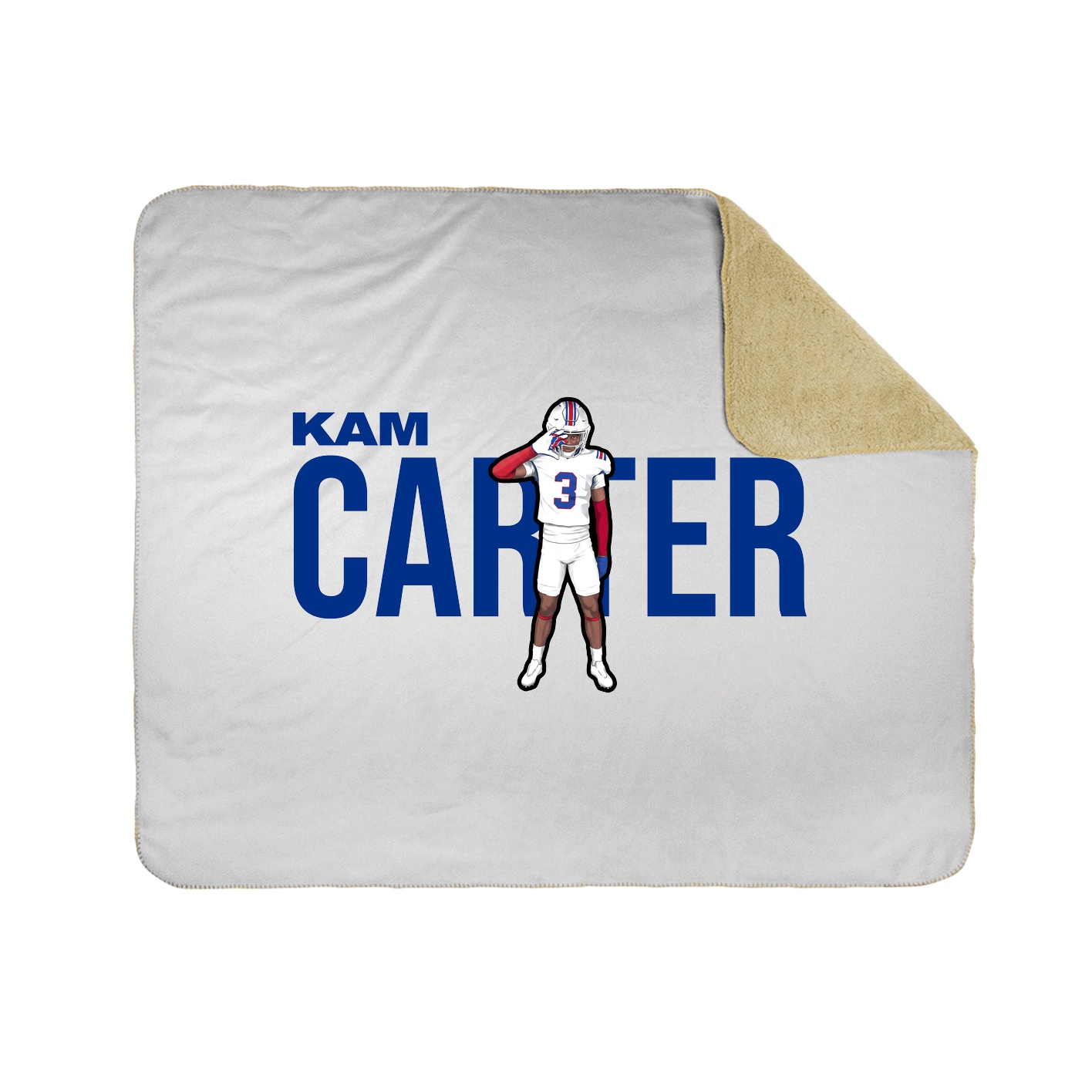 Throw Blanket — Player Name in White