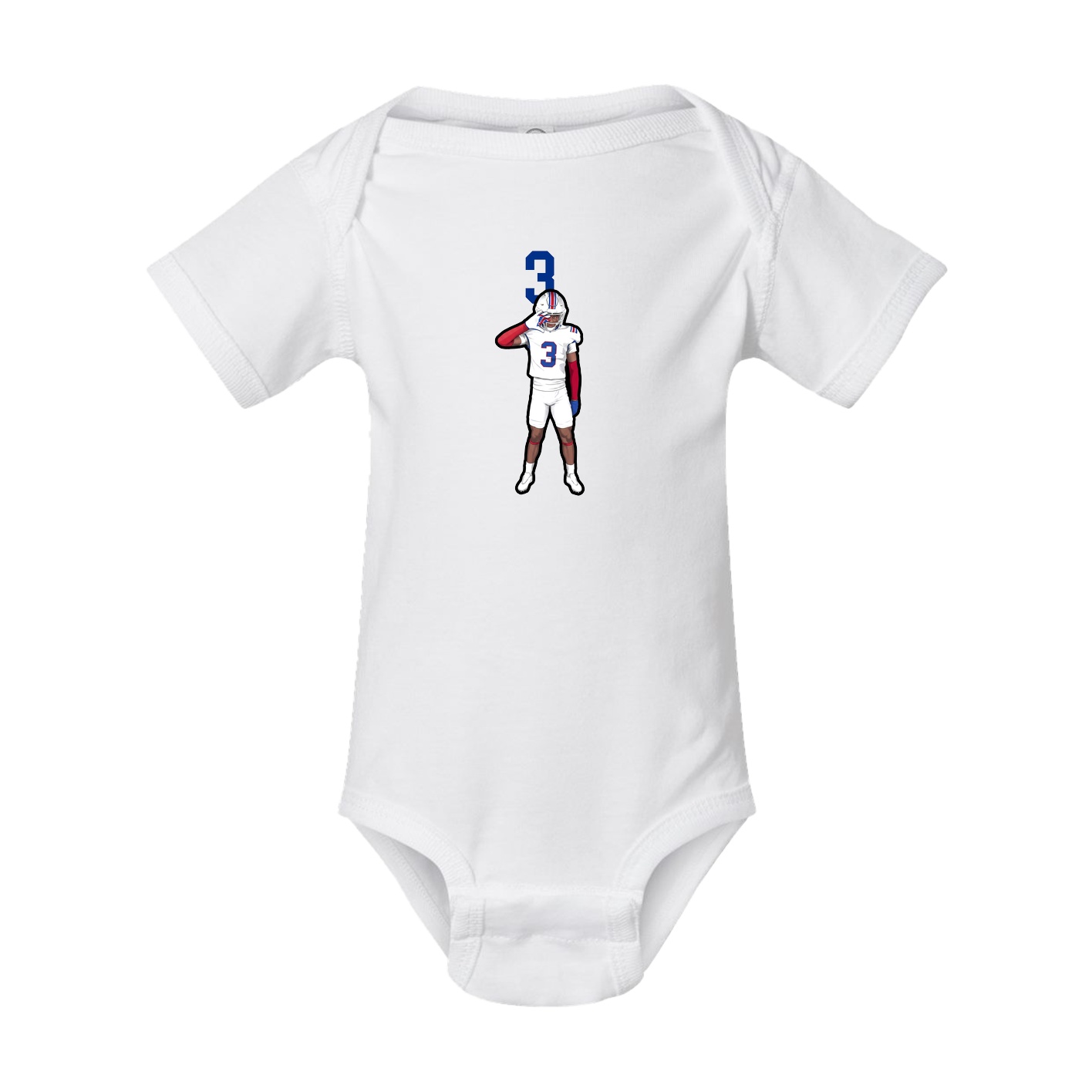 Baby Onesie — Number Top in White