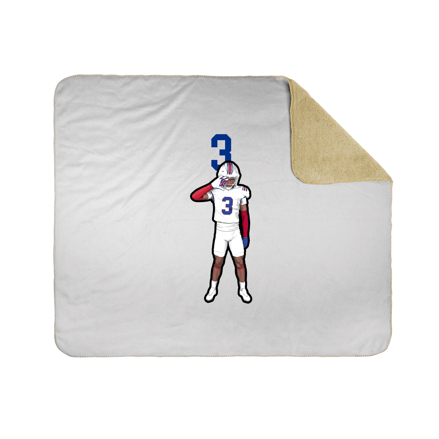 Throw Blanket — Number Top in White