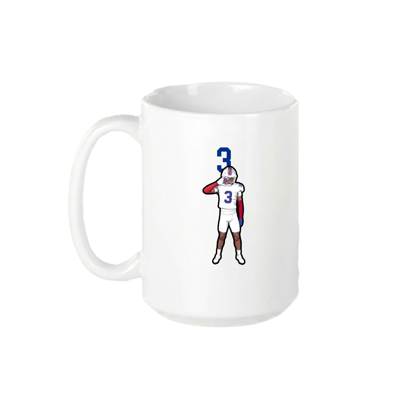 15oz Coffee Mug — Number Top in White