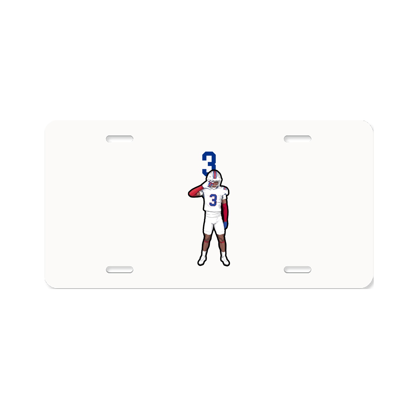 License Plate — Number Top in Classic