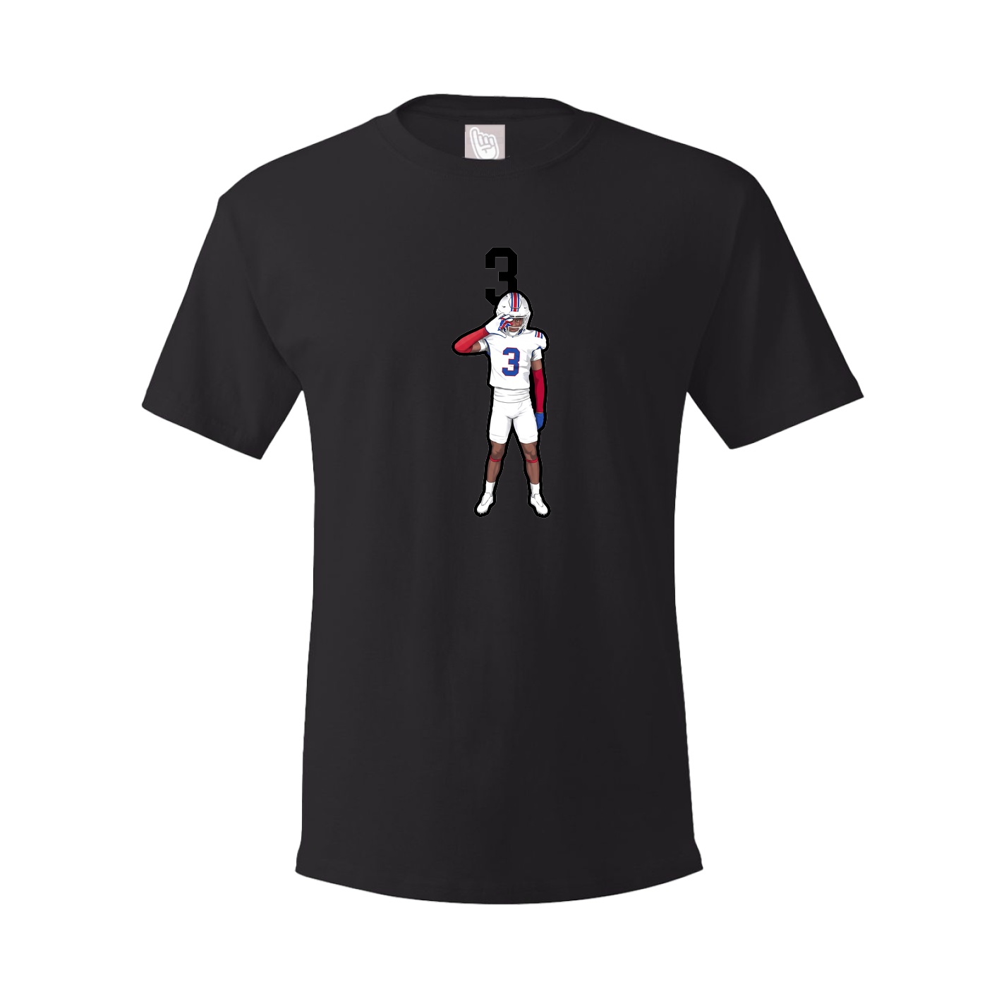 Youth Tee — Number Top in Black