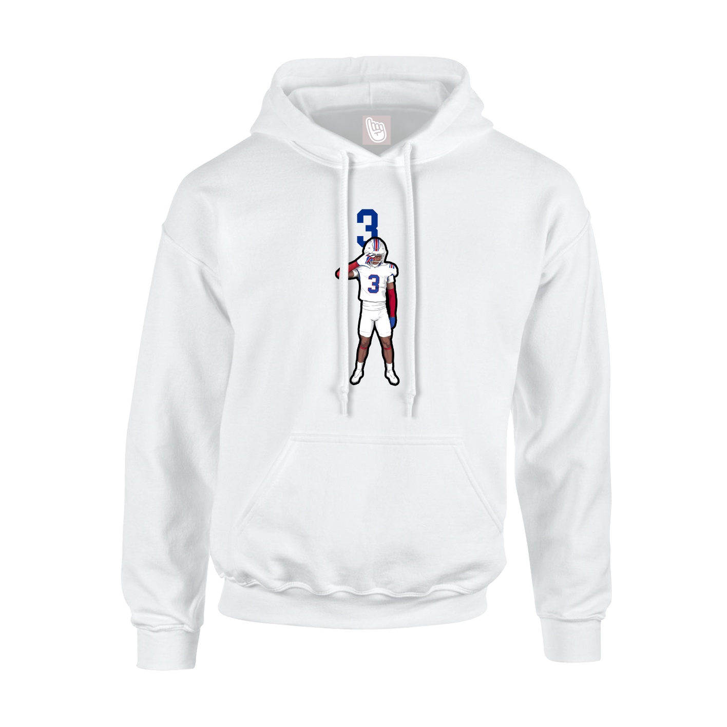 Hoodie — Number Top in White