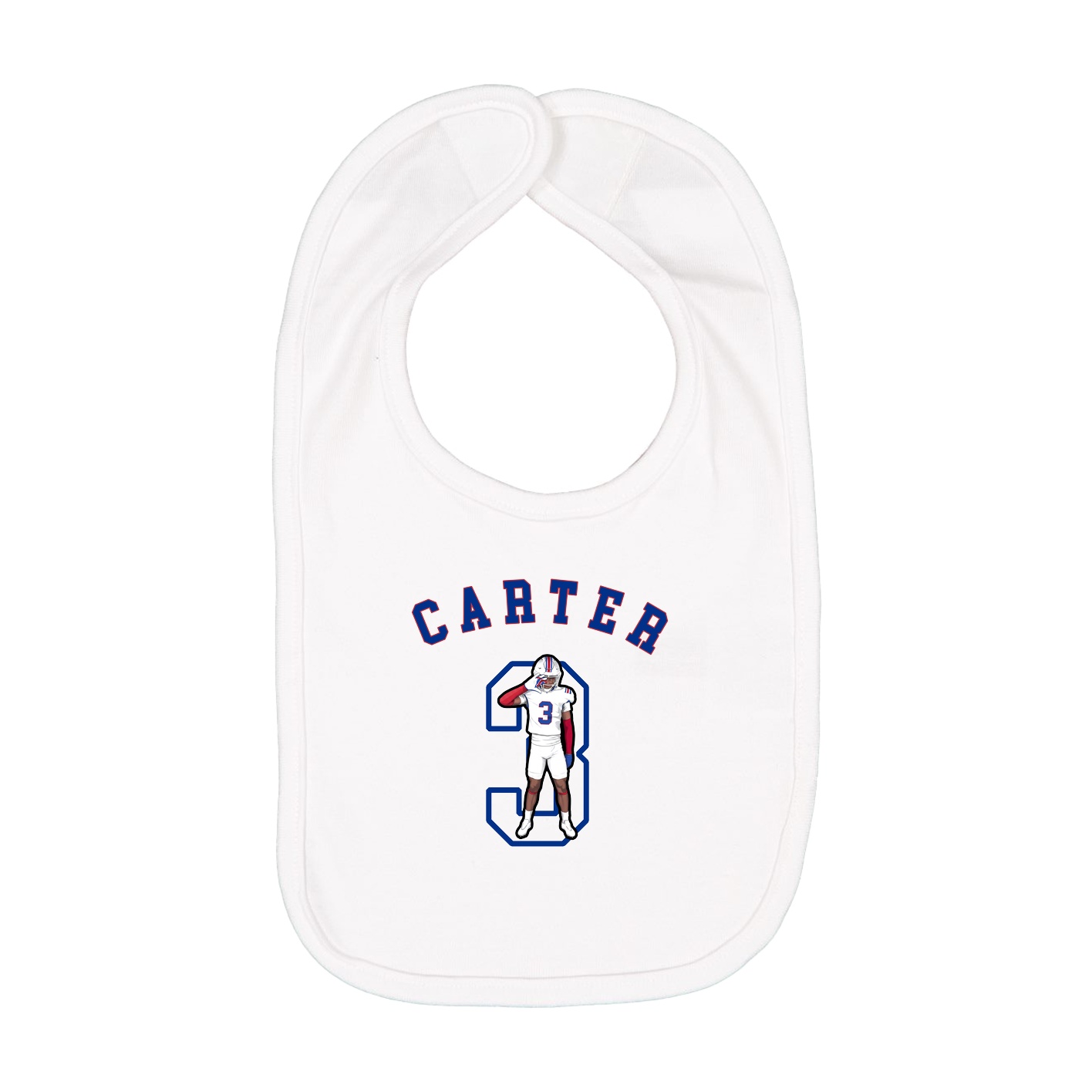 Infant Bib — Shirsey Arch in White