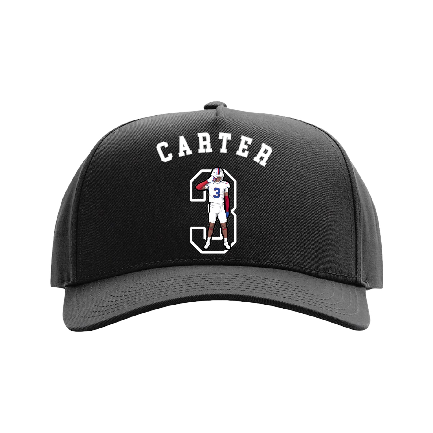 Full Fabric Five-Panel Champ Cap — Shirsey Arch in Black