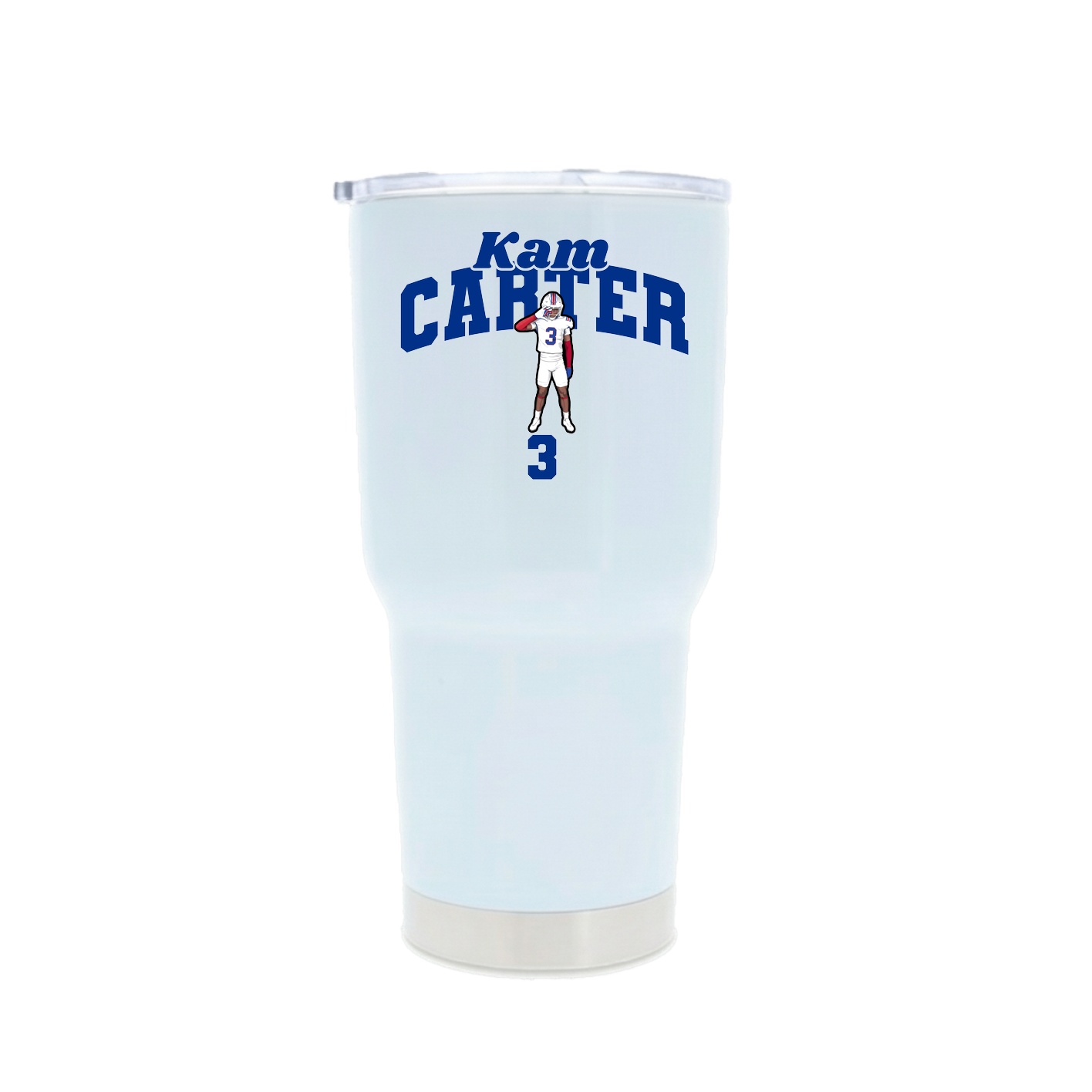 30oz Stainless Steel Tumbler — Signature Arch in White