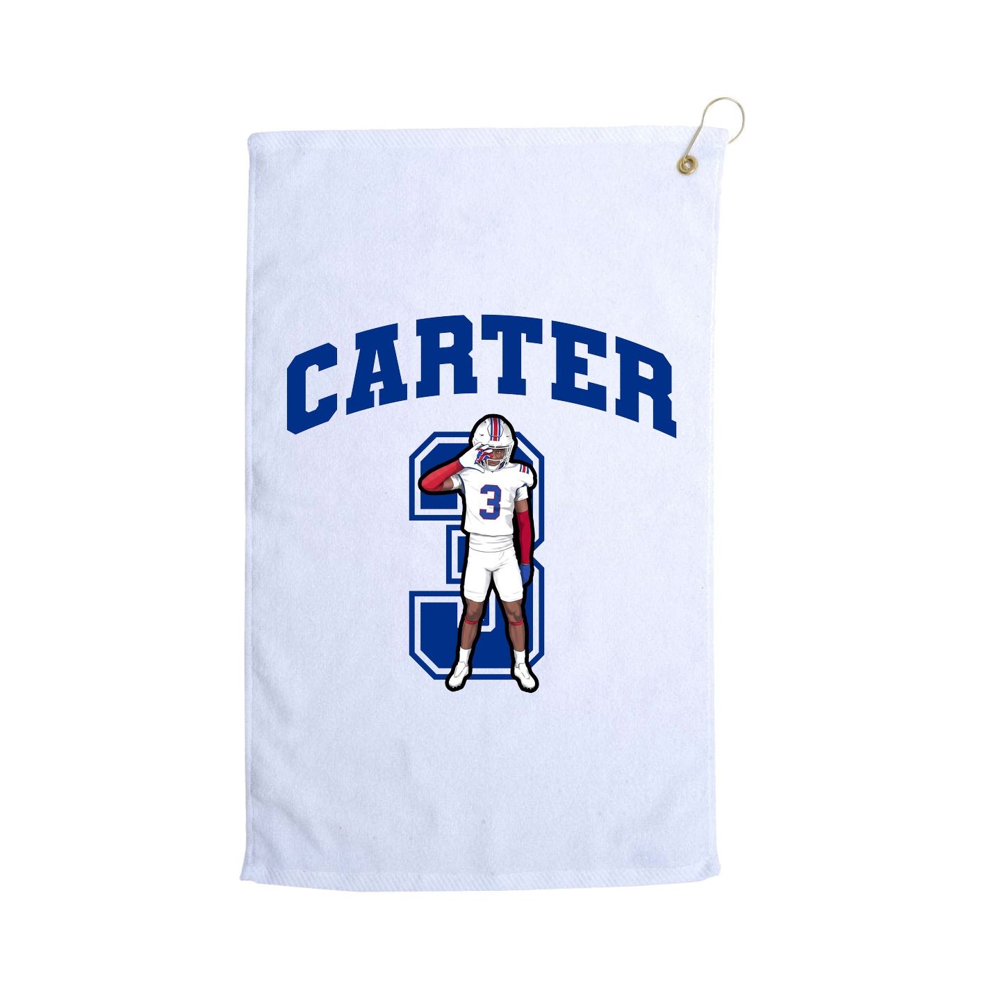 Golf Towel — Number in White