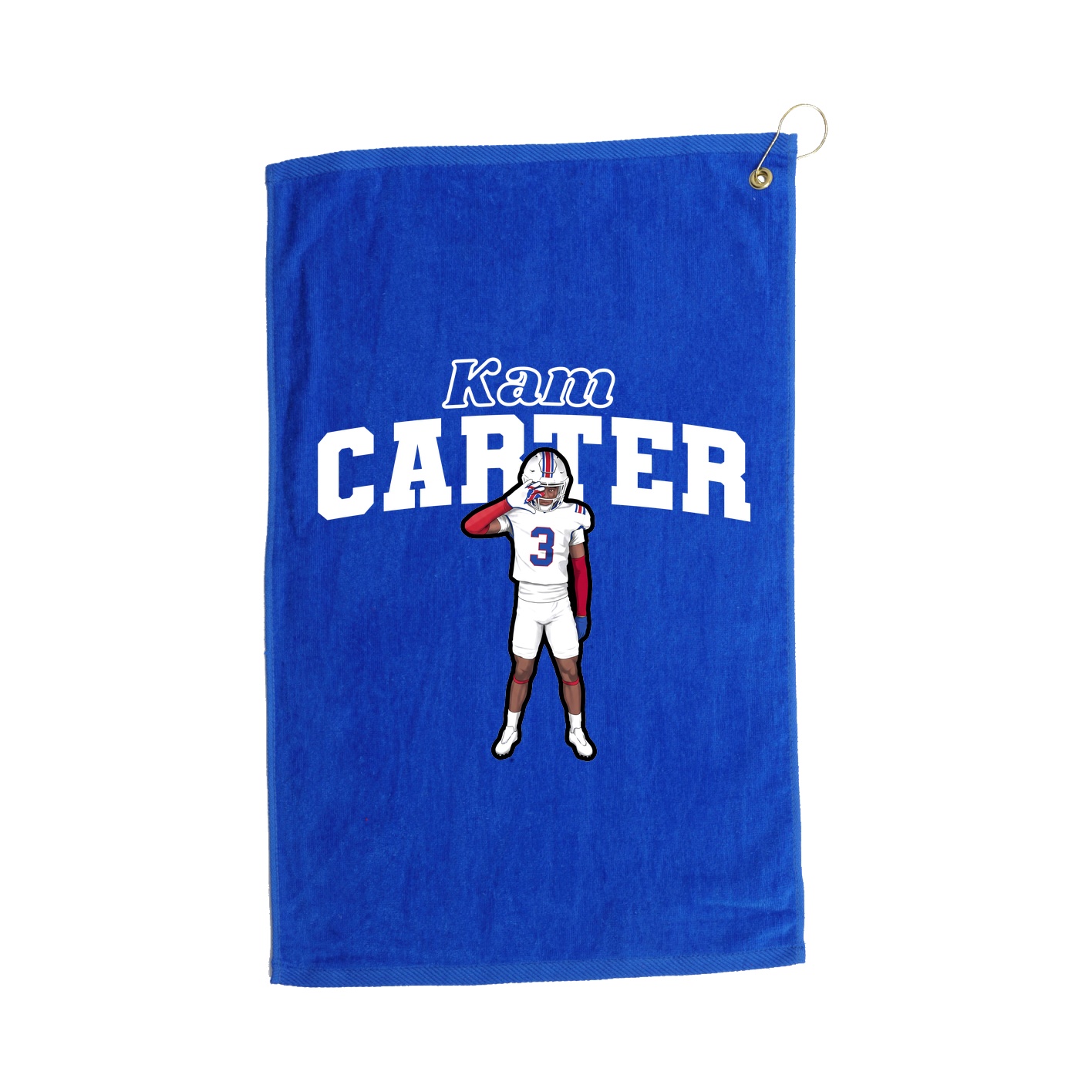 Golf Towel — Name Arch in Royal