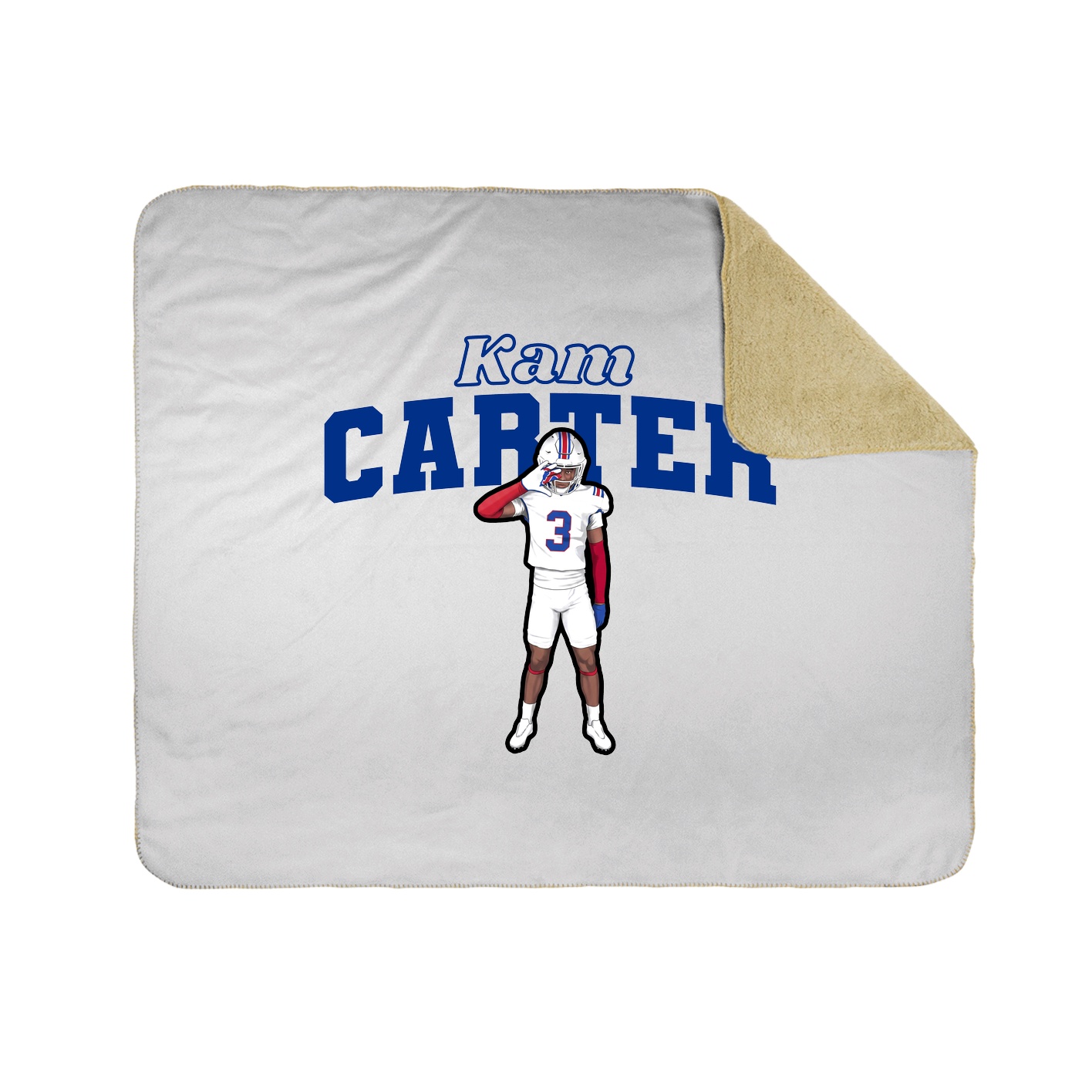 Throw Blanket — Name Arch in White