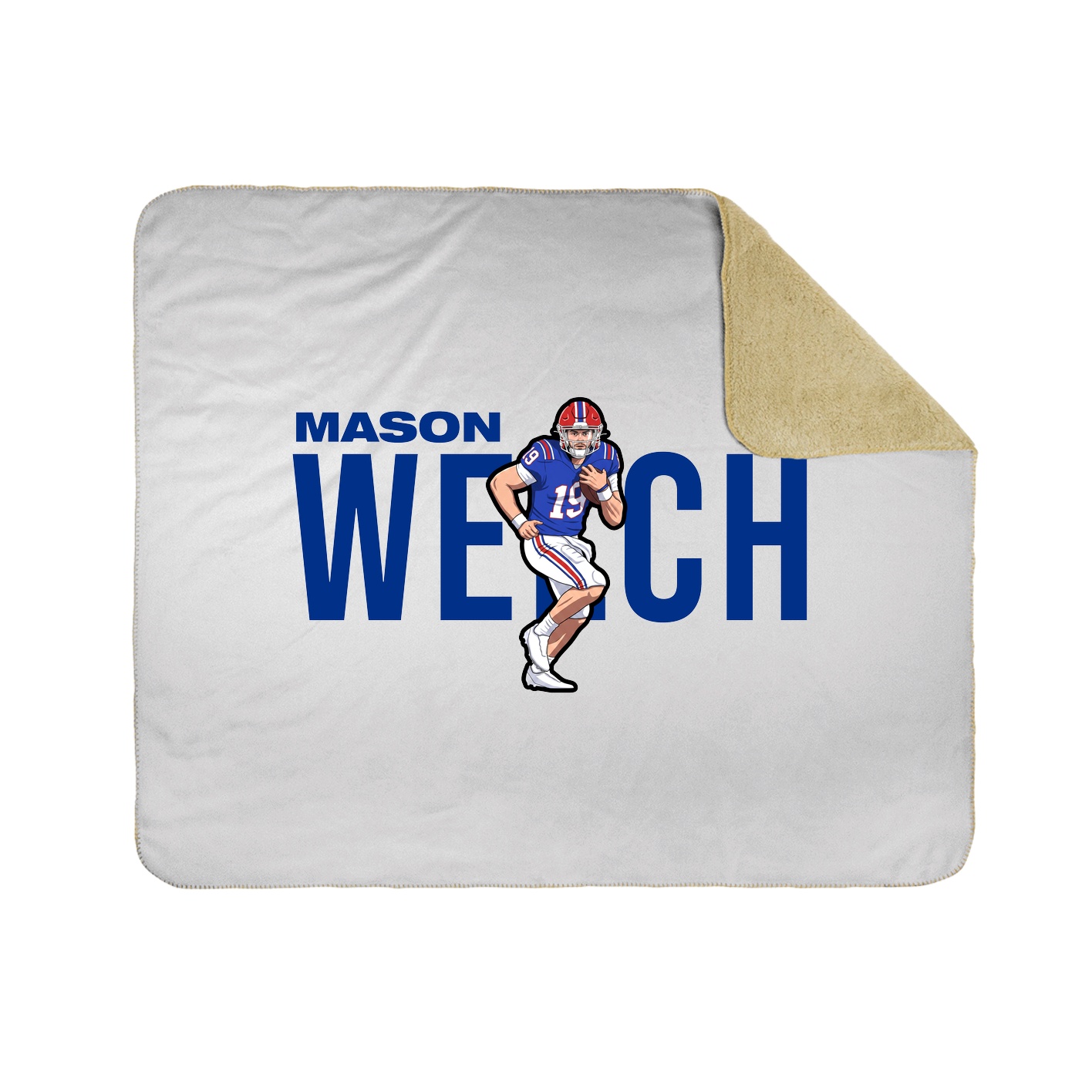 Throw Blanket — Player Name in White