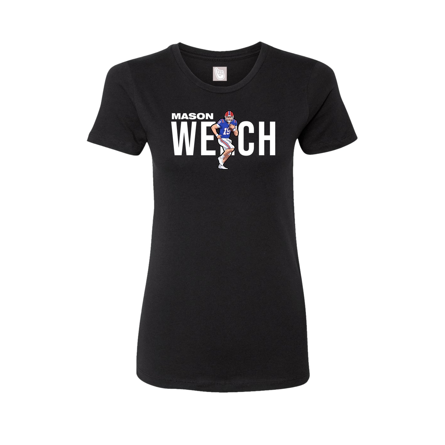 Fitted Women's Tee — Player Name in Black