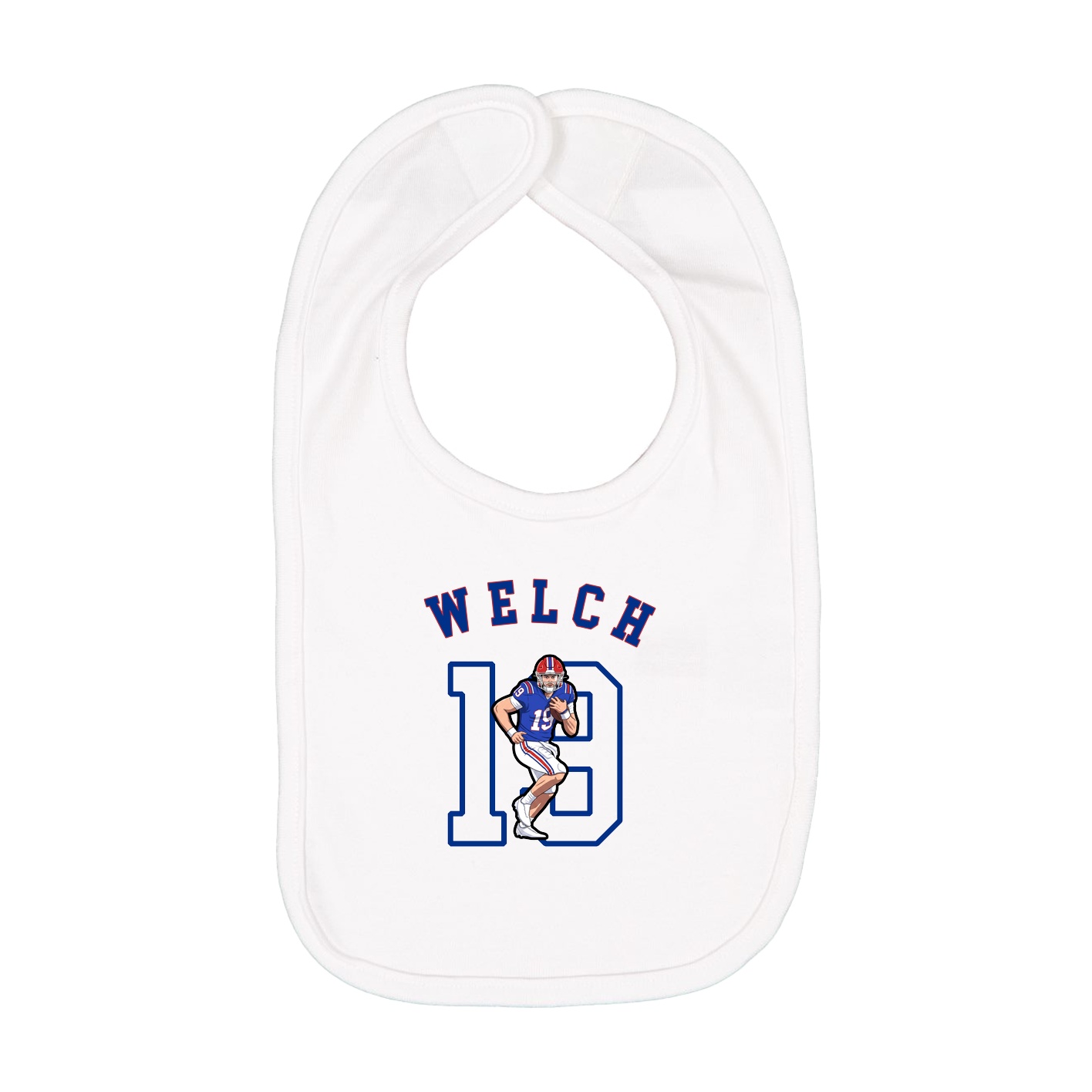 Infant Bib — Shirsey Arch in White