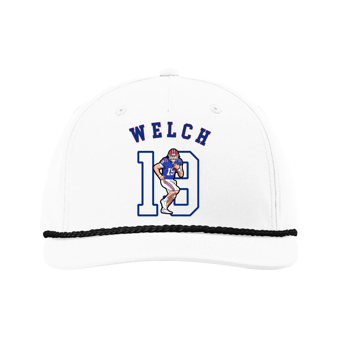 Five-Panel Classic Rope Cap — Shirsey Arch in White