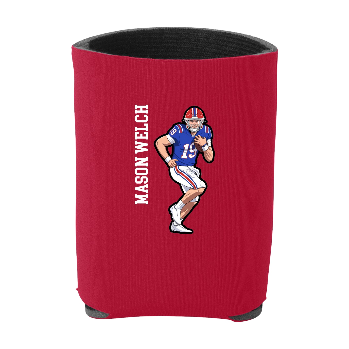 Can Holder — Name Vertical in Red
