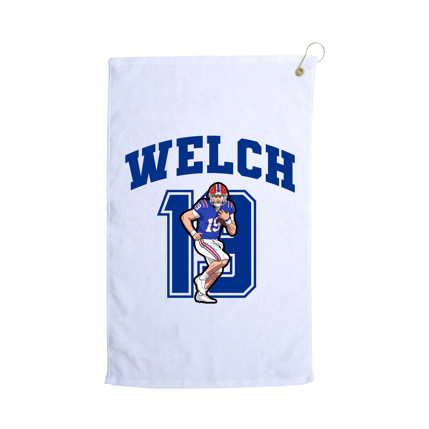 Golf Towel — Number in White