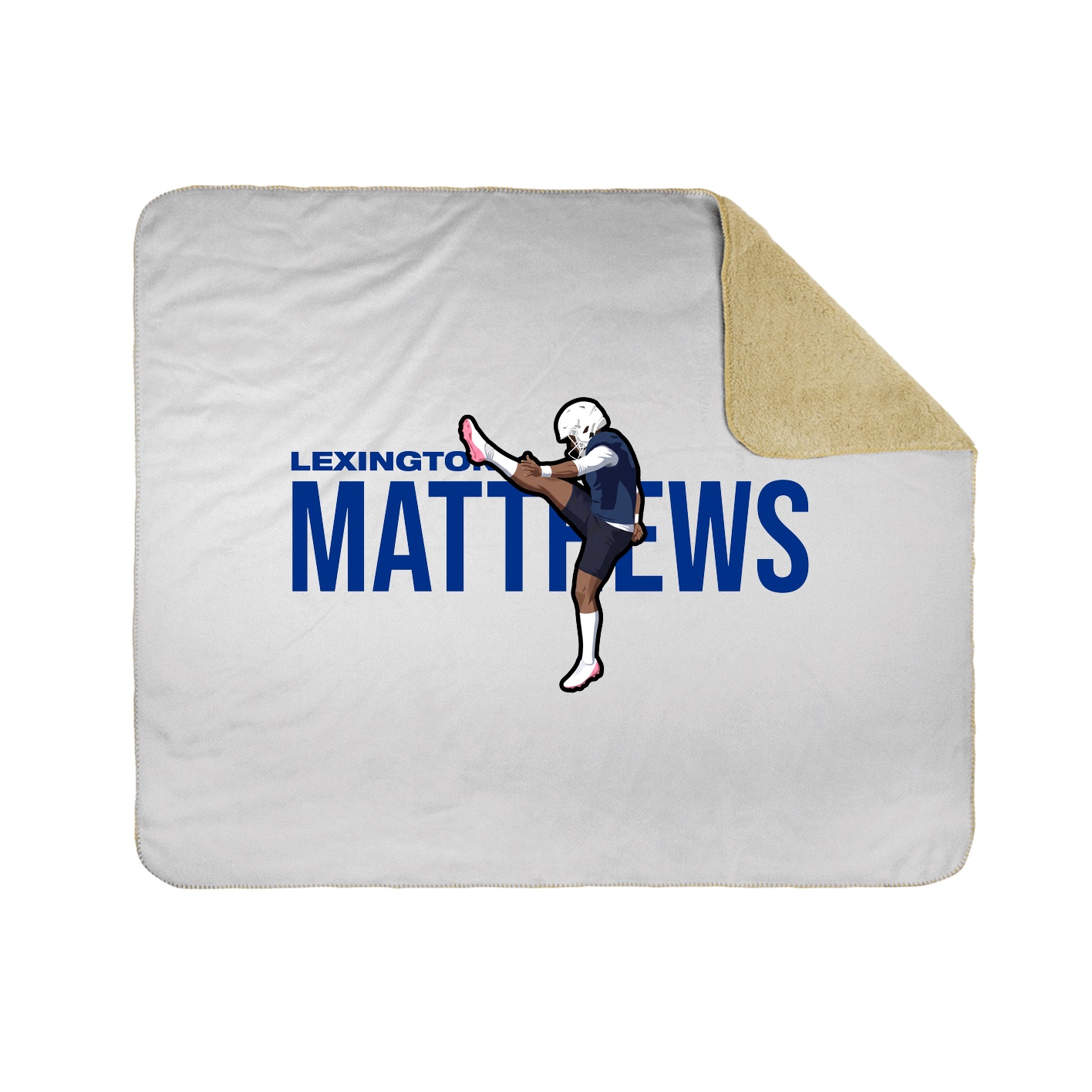 Throw Blanket — Player Name in White