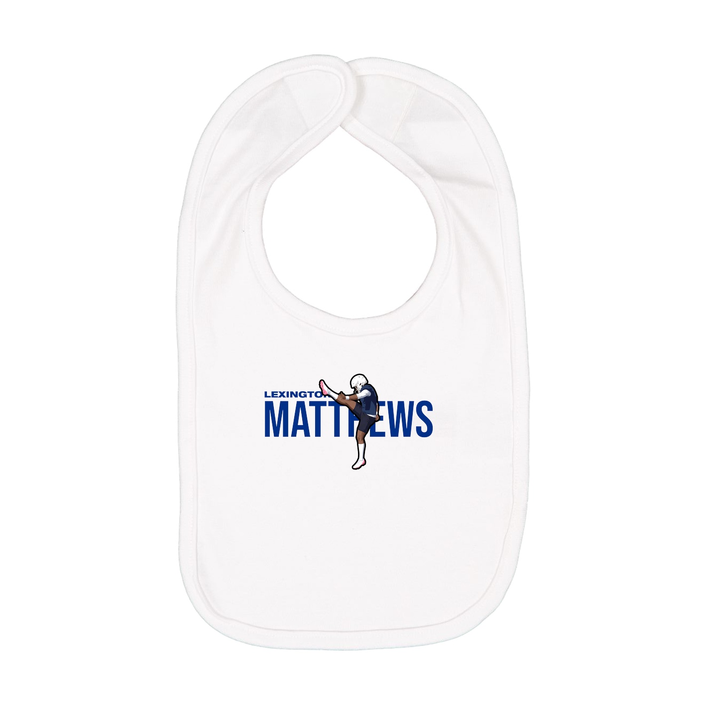Infant Bib — Player Name in White