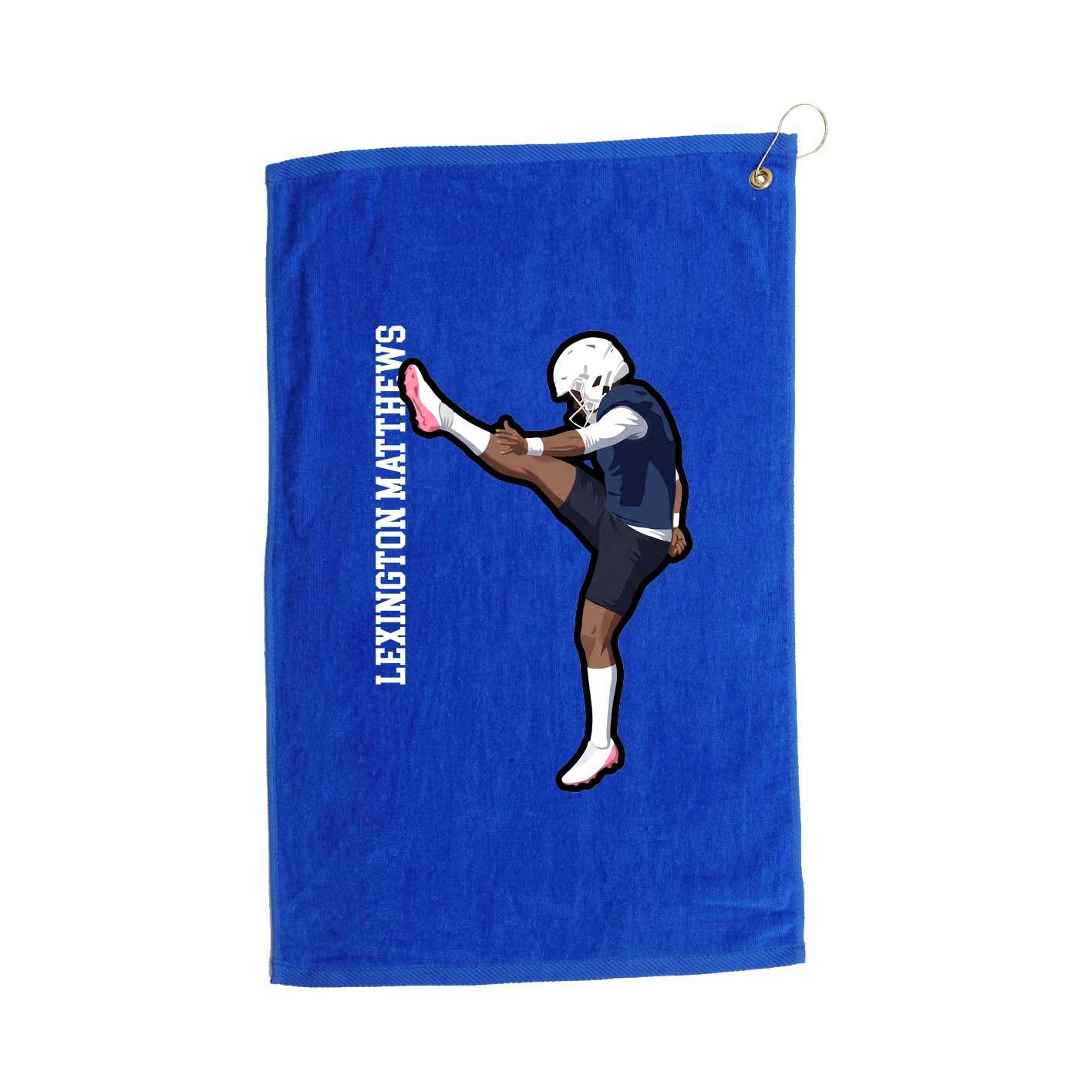 Golf Towel — Name Vertical in Royal