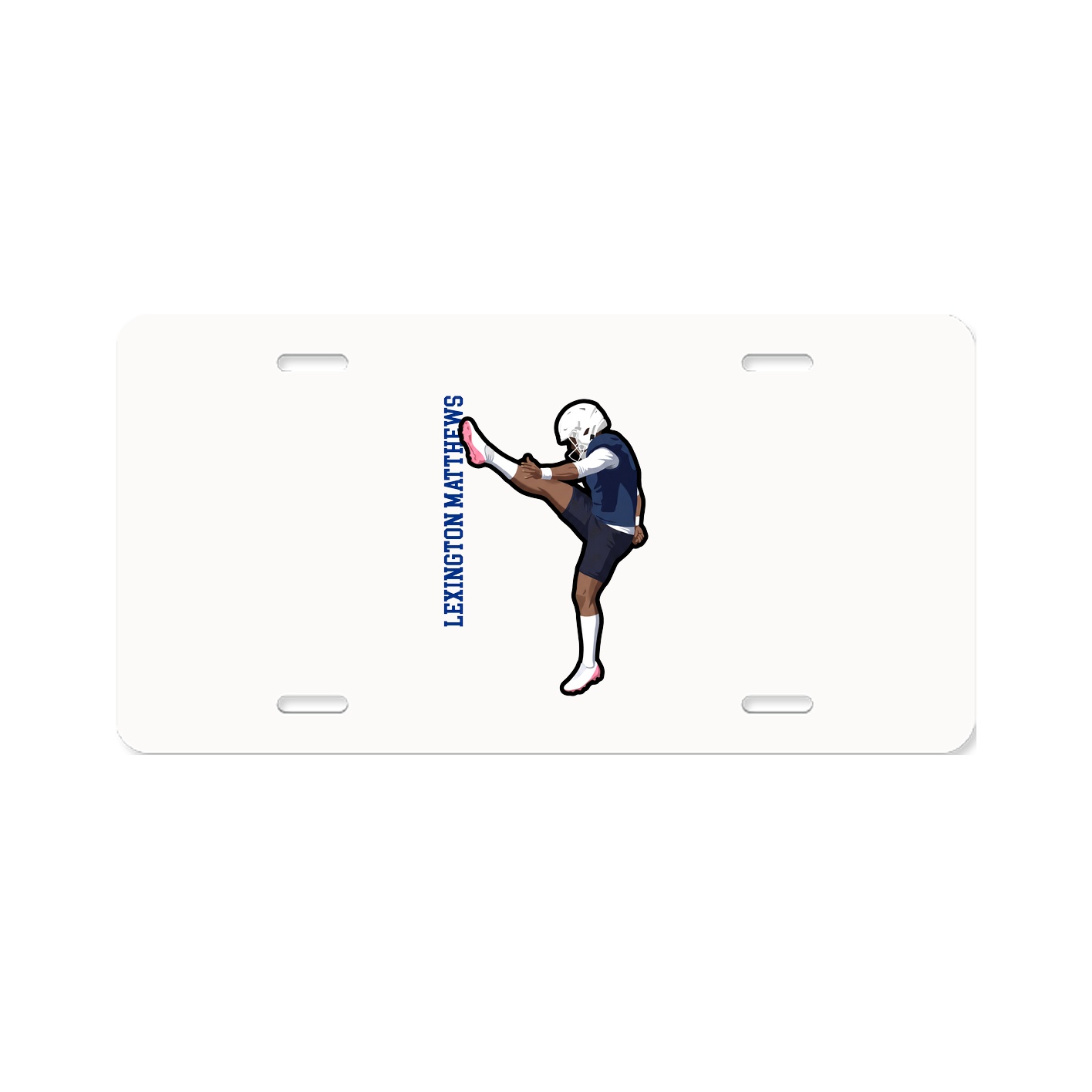 License Plate — Name Vertical in Classic