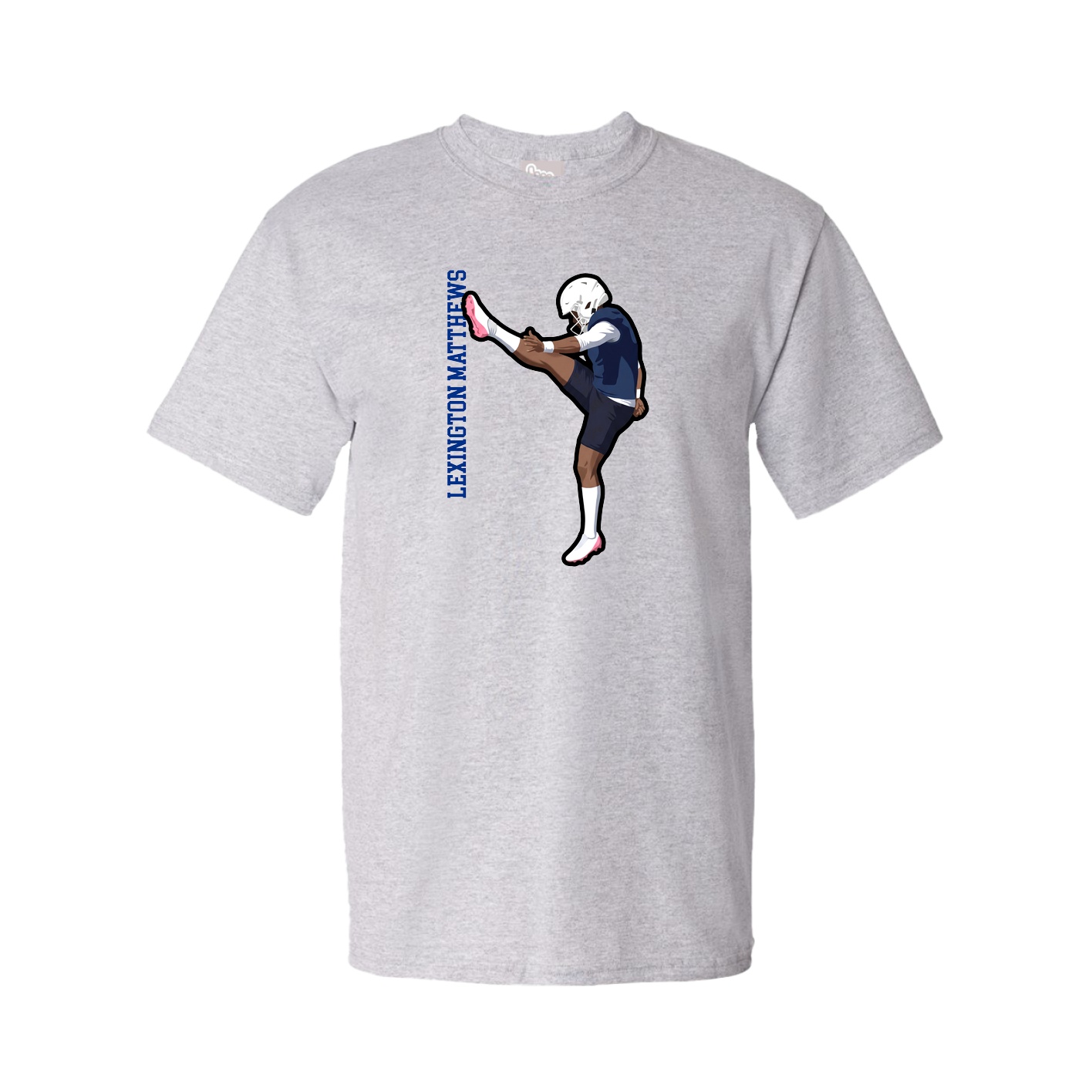 Tee — Name Vertical in Grey