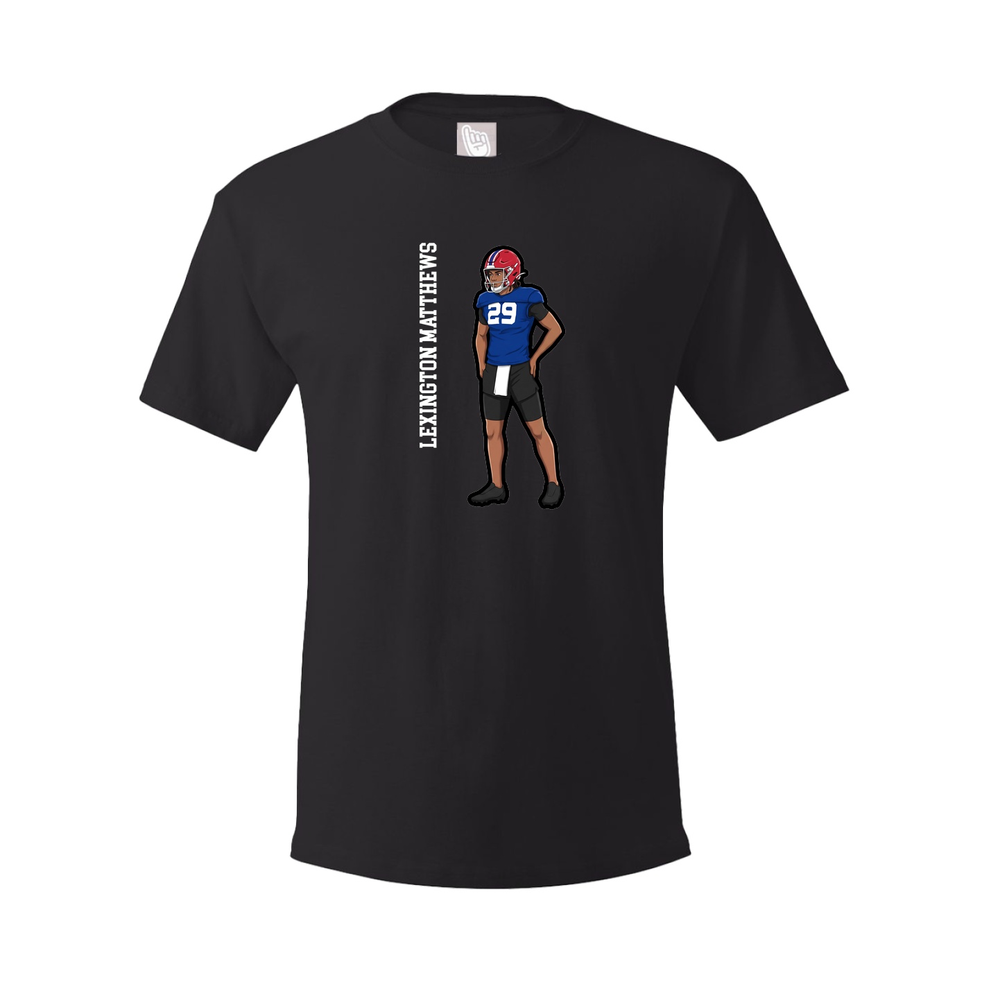Youth Tee — Name Vertical in Black
