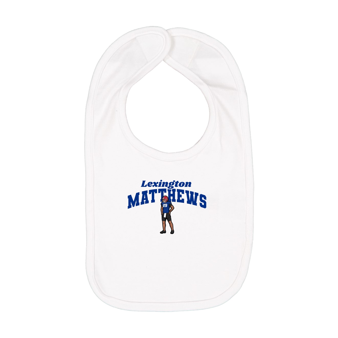 Infant Bib — Signature Arch in White